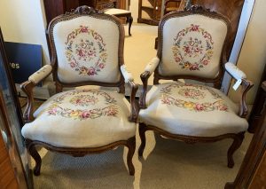 ZZ4398  Pair Of Walnut Armchairs