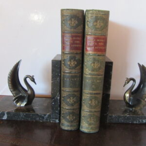 ZZ5475   Art Deco Swan Bookends