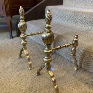ZZ4609 Pair of brass Fire Dogs
